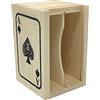 DFH Scatola per Carte da Gioco in Legno Cofanetto per riporre 1 Mazzo di Carte francesi napoletane Scala 40 burraco Poker 53174 E17