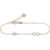 WearTravelers Bracciale Aereo e Infinito in Argento 925 con Zirconi - Idea Regalo per Donna Viaggiatrice - Prodotto Made in Italy - Modello Melbourne (Oro Rosa)