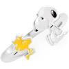 Peanuts Anello regolabile Snoopy Woodstock in argento Sterling 925, Argento sterling, Nessuna pietra preziosa