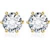JewelryPalace Orecchini a Bottone Donna Argento 925 con Creato Moissanite, Piercing a Lobo con Pietra a Taglio Rotondo, Solitario in Oro Matrimonio Set Gioielli