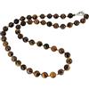 Treasure Bay Collana con Perline di Pietre Preziose Fatta a Mano da Donna 8mm Quarzo Rosa Naturale, Occhio di Tigre, Acquamarina, Collana di Agata per Donne Signore e Ragazze, Misura unica, Gemma