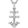 CELESTIA Collana Croce Donna Ciondolo Croce di Caravaca Argento 925 Collana Crocifisso Croce di San Benedetto Collana con Croce Catena Acciaio Inossidabile