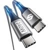Silkland Cavo USB Type-C 240W 50cm, PD3.1 5A QC4.0 Ricarica Rapida 100W per MacBook Pro/Air, iPad Pro/Air, Samsung S23 Ultra, Pixel7, Powerbank, Tablet