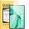 Gerutek 2 Pezzi Pellicola Protettiva per Honor Pad X8a 11 Pollici 2024, Pellicola in Vetro Temperato per Honor Pad X8a [0,33 Ultra Trasparente] [Antigraffio] [Senza Bolle] [9H]
