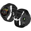 Haofun 20mm Silicone Cinturini per Garmin Vivoactive 6/5/ Forerunner 165/245/ 645/ Music per Uomo/Donna, Elegante e Classico Cinturini di Sostituzione Confortevole (Nero- Tempo libero)