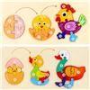 EDATOFLY Puzzle in Legno per Bambini, Puzzle Legno Bambini 2 Anni Puzzle di Animali Montessori Giochi Bambino Educativi Puzzle Bambini 2 Anni (Pollo, Anatra)