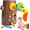 Vibbang Giocattolo Verme Picchio, Giocattolo Magnetico per Uccelli per Bambini Piccoli, Giocattolo Verme Picchio, Giocattolo didattico Montessori, Giocattolo sensoriale Montessori (A)