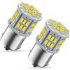 Xnourney Lampadine LED ultra luminose 54X 3014 chipset 1156 P21W 12V 24V BA15S 7506 6500k lampadine LED bianche per auto, camper, rimorchio, barca, luci di parcheggio, freno posteriore, confezione da