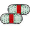 SPARKMOTO 2 x Fanali posteriori rimorchio 12V con 5 funzioni,Luci fanale posterior led impermeabile per semirimorchio, rimorchio barca, trattore agricolo,IP67,ECE Omologazione