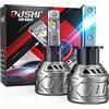 OUSHI H3 LED Fari Canbus 14000LM 70W 6000K Xenon Bianco, Lampadina Impermeabile per Sostituzione Fari Auto (2pc)
