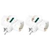 Vimar RI.00316.B Adattatore elettrico multiplo verticale, 3 prese universali con protezione bambini SICURY, spina Schuko 2P+T 16 A combinata standard tedesco e francese (Confezione da 2)