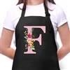 Sinekong Grembiuli da Donna con Iniziali, Impermeabile Regolabile Grembiule da Cucina con 2 Tasca, Regali per Mamma, Moglie, Fidanzata, Compleanno, Natale per Cucina Ristorante Bar Irrigazione, Giardinaggio F