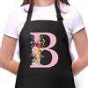 Sinekong Grembiuli da Donna con Iniziali, Impermeabile Regolabile Grembiule da Cucina con 2 Tasca, Regali per Mamma, Moglie, Fidanzata, Compleanno, Natale per Cucina Ristorante Bar Irrigazione, Giardinaggio B