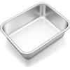 Joyfair Teglia profonda in 100% acciaio inox rettangolare per torta profonda, ottima padella per lasagne, brownies, torta arrosto, adatta al forno e alla lavastoviglie, 32x25x8 cm
