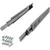 SOTECH 1 coppia di guide a estrazione totale KV-35-H45-L250-SE-MS 250 mm a chiusura automatica, portata 35 kg, guida telescopica incl. set di viti