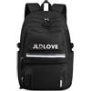 FORRICA Ragazze Zaino Adolescenti Zaini Scuola Grande Donna 15.6 Pollici Zaino Porta PC Computer Zainetto Nylon Daypack per Viaggio Lavoro Università Nero