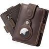 Will Fire®MagFlap Air Smart Airtag Wallet | Include ciondolo Airtag | Portafoglio in pelle autentica con Airtag | Scomparto per monete e banconote | Protezione RFID | Fino a 12 carte