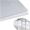 Sonnewelt Policarbonato alveolare per serra, 14 pezzi, Lastra alveolare tagliabili, 61,5 x 121 cm, in policarbonato, 4 mm, trasparenti