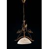 Generico Lampadario classico in ferro battuto ruggine e oro 1 luce per salotto, sala da pranzo, soggiorno, camera da letto, cucina, LGT Solaris