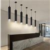 TOT ELECTRIC Faretto cilindro Nero 30cm lampadario a sospensione con attacco GU10