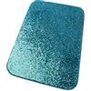 emmevi Tappeto Bagno Morbido Assorbente Antiscivolo Soffice Camera Letto MOD.Ibisco (A) 50x80 Blu