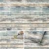 Arthome WALL DECOR Arthome Pellicola Adesiva per mobili Rustico Legno, 44cmx2m Blu Carta da Parati, vinile Decorativo per armadietti, mobili cucina, rimovibile, Rivestimento murale vintage a grana irregolare