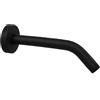 Katezon Braccio doccia con flangia, in acciaio inox 304, lunghezza 25 cm, braccio di prolunga per tubo doccia, montato a parete, per doccia da bagno fisso (nero)