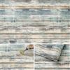 Arthome WALL DECOR Arthome Pellicola Adesiva per mobili Rustico Legno, 44cmx6m Blu Carta da Parati, vinile Decorativo per armadietti, mobili cucina, rimovibile, Rivestimento murale vintage a grana irregolare