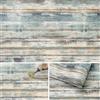 Arthome WALL DECOR Arthome Pellicola Adesiva per mobili Rustico Legno, 44cmx3m Blu Carta da Parati, vinile Decorativo per armadietti, mobili cucina, rimovibile, Rivestimento murale vintage a grana irregolare