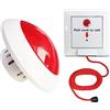 CYSSJF Kit Allarme Bagno Disabili | SOS Bagno, Campanello Emergenza Bagno, Chiamata di Emergenza | Per Bagno/WC/Area Doccia (1x Pulsante a Tirante+1xSuoneria)