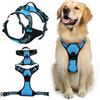 DKDDSSS Pettorina per Cani Taglia Media, Antifuga, Anti Tiro Riflettente, Imbracatura Traspirante per Addestramento e Corsa (Blu M)