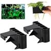 XIHIRCD 2 pz Porta Piante Acquario, 5 Fori Fioriera Acquario Portabicchieri Plastica Piante Acquatiche Appeso Cesto Piante Acquario Rack Supporto per Gancio Accessorio per Decorazioni Acquario