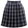 WEITING Gonna a Pieghe Stile College Primaverile, Gonna Corta Estiva Snellente Nera a Vita Alta da Donna - Scozzese Blu Scuro - S