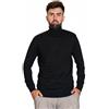 POSITANOCOAST Dolcevita Uomo Invernale Elegante Collo Alto Modello Caserta Pullover Caldo a Maniche Lunghe Maglioncino Slim Fit (IT, Testo, L, Regular, Regular, Nero)