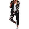 Kobilee Completo Blazer e Pantaloni Donna Autunno Invernale Completa Eleganti Completo Tailleur da Cerimonia Curvy Pantaloni e Giacca Tuta Ufficio e Lavoro Due Pezzi Tailleur Pantalone Taglie Forti