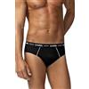 Generico 6 Slip Uomo Cotone Bianco Nero e Colorati Mutande Uomo Pack con Cuciture Rinforzate Set Intimo Uomo Slip con Elastico Esterno Male Underwear LIABEL (IT, Testo, L, Regular, Regular, Assortito)