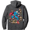 DC Comics DC Superman Carattere Classico Smash Felpa con Cappuccio