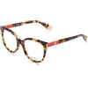 Furla Eyeglass Frame Vfu720 Shiny Brown/Yellow Havana 52/17/135 Donna Occhiali