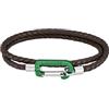 Lacoste Braccialetto in pelle da uomo Collezione MATT Marrone - 2040314