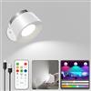 Speclux Lampade da parete a batteria, luci da parete ricaricabili a LED per interni, lampada da parete magnetica da 3500 mAh con telecomando, 3 temperature di colore e 13 RGB e dimmerabile 360 °