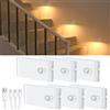 WILLED Luce con Sensore di Movimento da Interno, Caricabile USB Luce Notturna Bambini con 3 Modalità (Auto/ON/OFF), per Armadietto, Scale, Cucina, Corridoi, Camera e Bagno, 6 Pezzi