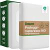 SLEEPZEN Coprimaterasso 140x190 cm in Cotone Biologico - Certificato Oeko-TEX®, 100% cotone naturale in pile sano e silenzioso - non impermeabile - Made in EU - Lenzuola
