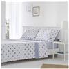 COTTON ARTean Set di lenzuola GAMIZ blu letto da 160 x 190/200. 50% cotone, 50% poliestere.
