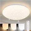 ZMH Lampada da soffitto LED Camera da letto - 37W Starry Sky Camera da letto lampada dimmerabile con telecomando Ø30cm Illuminazione a soffitto rotonda per soggiorno cucina corridoio