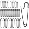 XDGBGFN 30 spille da balia, disponibili in 5-10 cm, diversi spille da balia, per vestiti, lavori di bricolage, resistenti (nero)