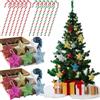 Yueser Ornamento Bastoncino di Zucchero,24 PCS Bastoncino di Zucchero di Natale Ciondolo Bastoncino di Zucchero Decorazione dell'Albero di Natale Addobbi Ciondolo Pendente Ornamento Pentagramma Natale