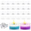 GUOSIYAO Contenitori Trasparenti Per Candele 50Pcs Vasetti Per Candele 38x18 mm Con Stoppini Contenitore Per Candele Portacandele Forma Di rotonda Per Tealight Per Matrimoni Feste e Decorazioni Da Tavolo