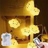 MOLVCE Catena luminosa a batteria bambini, 8 modalità con timer, 3 m, 20LEDs, funzionamento a batteria, luce notturna per camera, decorazione di compleanno, Natale, Nuvole