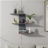 Hanah Home Wacker, melammina, Grigio, Taglia Unica