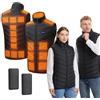 Comius Sharp Gilet Riscaldato Uomo Donna, Giacca Riscaldata con 3 Temperature 21 Zone di Riscaldamento, 2x10000 mAh Giacca Riscaldata Elettrico, Giubbino Riscaldato per Escursionismo Ciclismo, XL